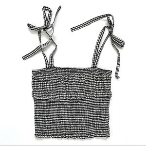 ❌SOLD❌ Forever 21 Gingham smocked crop top